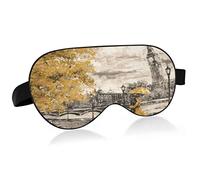 Oil Painting London Street Sleep Eye Mask, Sleeping Mask & Blindfold with Elastic Headband Soft Comfort Eyeshade Sleep Cover for Travel Yoga Nap