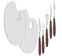 Oil Painting Mixing Scraper, Acrylic Paint Palette, Reusable Painting Cutter | 7x Mixing Scraper, Multifunctional Color Mixing Supplies for Oil, Canvas, Acrylic Painting