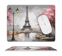 Oil Painting Paris Eiffel Tower Leather Mouse Pad Mouse Mat