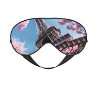 Oil Painting Paris Eiffel Tower Print Comfortable Eye Mask Breathable Adjustable Men Women Lightweight Travel Yoga Work