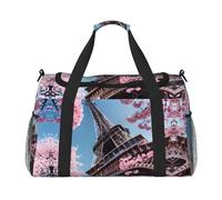 Oil Painting Paris Eiffel Tower print Overnight Bags for Women and Men Shoulder Bag Carry On Bag for Traveling Travel Essentials, Black, One Size