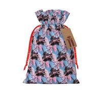 Oil Painting Paris Eiffel Tower Printing 1 Pc Christmas Bag With Drawstring For All Adults To Give Presents Halloween