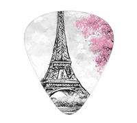 Oil Painting Paris Tower Premium Bass Electric Guitar Picks,Guitar Plectrum For Unparalleled Musical Experience
