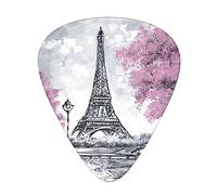 Oil Painting Paris Tower Stolmx Guitar Pick Set - Full Print Design, 3 Thicknesses Available