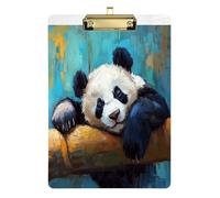 Oil Painting Sleeping Animal Panda cop clipboard Transparent for 5th Grade Classroom Essentials for Teachers Size 9 x 12