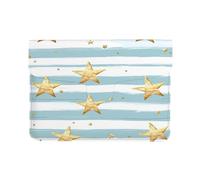 Oil Painting Star Laptop Sleeve 13 Inch PU Leather Case Protective Sea Ocean Laptop Bag Water Resistant Computer Case Tablet Carrying Bag for Women Men