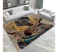 Oil Painting Style Area Rugs African Women Dining Room Carpet Mat Large Small Kitchen Thick Soft Touch Short Pile Living Room Bedroom Carpet Hallway Runner Rugs 120 X 170 Cm,140 X 200 Cm