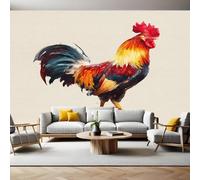 Oil Painting Style Wall Murals for Living Room Rooster Painting 3D Print Photo Wallpaper Luxury Design Modern Non-Woven Wall Mural Sofa TV Kids Bedroom Decoration 200 x 140cm