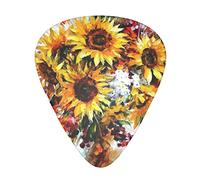 Oil Painting Sunflower Electric Guitar Pieces Thin, Medium, Heavy And Overweight Picks For Acoustic Guitars Electric Guitar Ukulele