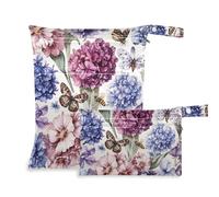 Oil Painting with Colorful Retro Flowers waterproof wet dry bag for breast pump parts 2 Pack travel essentials for baby with handles for yoga, yoga