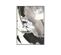 Oil Paintings on Canvas Hand Painted,Abstract Modern Wall Art Textured Black White Grey Nordic Rectangle Artwork Large Size Frameless Cool Paintings Home Decor for Living Room Dining Room,150X230Cm(