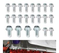 Oil Pan Bolt Kit SBC SBF Fit for 1955-1998 Chevy Small Block V8 Engines 265 283 305 307 327 350 383 400 & Small Block Ford V8 260 289 302 351W & Oldsmobile Engines 350-455 (22PCS)