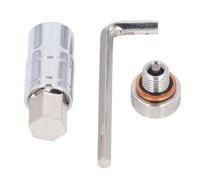 Oil Pan Thread Repair Kit M12x1.5 | Stainless Steel Tapping Piggyback Oil Drain Plug | Fix Stripped Threads on Cars/Trucks/SUVs | Complete Kit with Wrench and Drill Bit