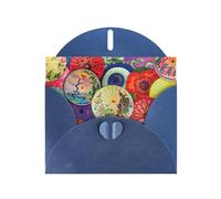 Oil Paper Umbrellas Exquisite Pearl Paper Holiday Cards, Birthday Cards, Suitable For Christmas, Valentine'S Day, Wedding Anniversary And Party Invitation Cards.