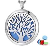 Oil Pendant Necklace Wear-resistant Refillable Perfume Locket Necklace | Diffuser for Women Neck Jewelry, Oil Diffuser, Yoga, Meditation, Relaxation, Spa, Daily Wear, Travel, Office