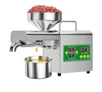 Oil Press Machine, 1000W Smart Cold and Hot Oil Extractor with Temperature Display, Stainless Steel Oil Expeller for 20+ Seeds and Nuts, for Commercial Home Kitchen