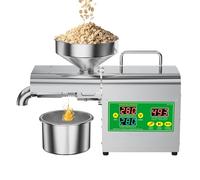 Oil Press Machine, 1000W Smart Cold and Hot Oil Extractor with Temperature Display, Stainless Steel Oil Expeller for 20+ Seeds and Nuts, Home Use