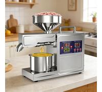 Oil Press Machine, 3-6 kg/h Electric Cold & Hot Oil Expeller, Automatic Oil Extractor for Peanut Sesame Soybean Sunflower Seeds, Home Commercial Use