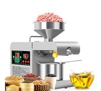 Oil Press Machine 820W - Hot/Cold Electric Automatic Oil Extractor with Temperature Adjustment for Peanut, Sunflower, Coconut, Soybean - Pressing Speed: