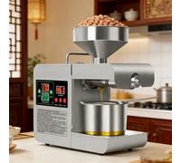 Oil Press Machine,820W Oil Extractor,Commercial Automatic Stainless Steel Cold Press Oil Machine,with Intelligent Temperature Controller and 600W heater for Peanut Sesame Canola Soybean Sunflower Seed