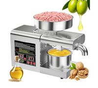 Oil Press Machine, Automatic Cold Hot Press Electric Oil Maker for Home Use with Versatile Compatibility for Various Seeds and Nuts