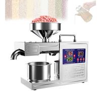 Oil Press Machine, Cold Press Oil Extractor, Stainless Steel Hydraulic Oil Press for Home Use, Squeeze Oil from Peanut, Flax Seed, Perilla