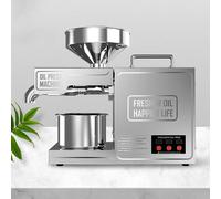 Oil Press Machine Nut Seeds Oil Extractor Cold& Hot Press Machine, Automatic Oil Press Extractor Organic Oil Expeller Household Commercial Grade Stainless Steel Oil Press Machine