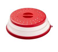 Oil-proof Microwave Splatter Cover Splash-proof Retain Fresh Food Splash Protection Lid Kitchen Gadget Heat Resistant(Red,21.5cm)(Red,31cm)