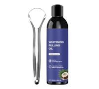 Oil Pulling Rinse, 100ml Pulling Rinse with Tongue Scraper, Natural Formula Gentle Effective Care for Adults, Teens, Morning, Evening, Before Bed, Home, Travel, Hygiene
