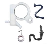 Oil Pump Hose Filter Worm Gear Kit for MS231 MS251 MS231C MS251C Chainsaw Maintenance Set Includes 2 Oil Pipes 1 Oil Pump 1 Worm Gear Plastic White Easy Install Efficient Replacement