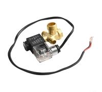 Oil- Quiet Air Compressor Solenoid Valve and Check Valve Kit, Cast Aluminium Mute Exhaust Component for Air Pump Pneumatic Tools, 3/8'' M14×1.5mm Connection, Backflow and Easy Installation(C)
