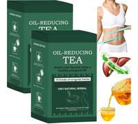 Oil-Reducing Tea Herbal Chinese Tea,Oil Cleansing Tea,Oil Reducing Tea for Liver,Chinese Oil Cleansing Tea,10 Herbal with Excellent Formula (2 Box)