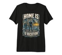 Oil Rig Worker Home is A Vacation Premium T-Shirt