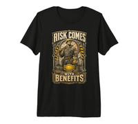 Oil Rig Worker Risk Comes with Benefits Premium T-Shirt