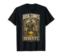 Oil Rig Worker Risk Comes with Benefits T-Shirt