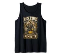 Oil Rig Worker Risk Comes with Benefits Tank Top