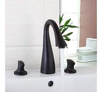 Oil RubbeBronze 3Piece Bathroom Faucet SetStylish Deck MounteBathtub Shower Mixer Tap for Home Sink Elegant Bathroom Décor Upgrade