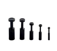 Oil Seal 5pcs/lot PP PPF4 /6/8/10/12mm Pneumatic Blanking Pipe End Cup Plugs Air Hose Tube Push Fit Connector Plastic Plug(PP8-black-5pcs)