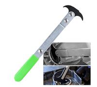 Oil Seal Puller for Car Repair - Double-Hook Extractor Tool with Ergonomic Plastic Handle, Alloy Construction, 313 mm Length, for O-Rings & S