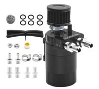 Oil Separator Catch Can - 300ml Baffled Oil Separator Catch Can Kit with Breather Filter, for Engine, Aluminum Catcher Tank Reservoir Kit Portable Lightweight Compact