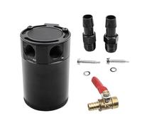 Oil Separator Segregator 2 Port Oil Catch Can Tank Fuel Tank Racing Baffled With Drain Valve Air Oil Separator Universal(Type B)