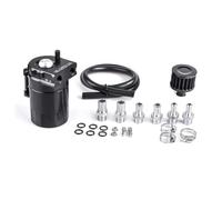 Oil Separator Segregator Universal 300ml Aluminum Oil Catch Can Separator Tank With Breather Engine Air Tank Reservoir Kit PCV Valve Oil Separator