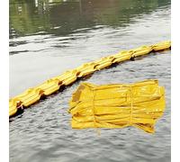 Oil Spill Containment Booms,PVC Floating Oil Boom - Flood Barrier for River, Solid Garbage Containment, Recyclable, Durable Yellow Design, Essential Environmental Protection Solution