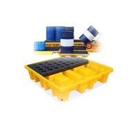 Oil Spill Platform,Durable Modular Spill Containment Platform with Forklift Pockets - 66x36x12cm Oil Tank Spill Tray for Industrial Lab & Workshop, Heavy-Duty Plastic Spill Protection