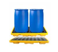 Oil Spill Platform,Premium Lab Spill Containment Kit - Heavy-Duty Polyethylene Tray for Storage Drums, Leakproof Detachable Platform, High Load Capacity (72x72x16cm) - Ideal for Safe Chemic