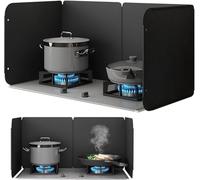 Oil Splash Guard,Oil Splatter Guard, Stainless Steel Foldable Baffle for Frying, Non-Stick Splatter Screen for Stove Top,（Black,35x40x80cm）