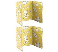 Oil Splatter Guard Aluminum Foil 2pcs Yellow Folding for Kitchen Stove