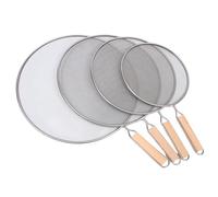 Oil Splatter Guard Grease Splatter Screen For Frying Splatters, Kitchen Frying Pan Oil Splash Proof Protection Cover, Stops 99% Of Hot Oils Splash Protects Skin From Cooking Iron Skillet,(With Handle)
