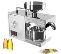 Oil Stamping Machine, Oil Extractor, 820W Stainless Steel Cold And Hot Press, Fully Automatic Oil Stamping Machine For Peanut, Sesame, Siemi