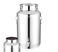 Oil Storage Container For Kitchen - 5L/9L/14L Airtight Stainless Steel Milk Bucket With Lid | Airtight Storage Container | Heavy-Duty Stainless Steel Drums For Beer Food Flour Coffee Sugar Cereal